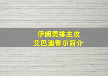 伊朗男排主攻艾巴迪普尔简介