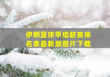 伊朗篮球甲组联赛排名表最新版图片下载