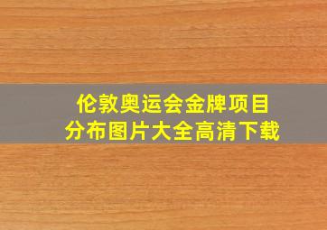 伦敦奥运会金牌项目分布图片大全高清下载