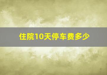 住院10天停车费多少