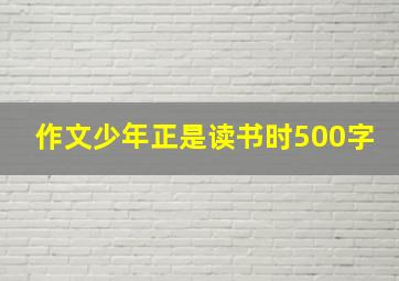 作文少年正是读书时500字