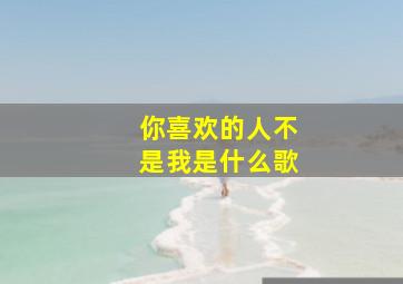 你喜欢的人不是我是什么歌