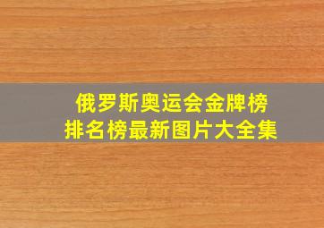 俄罗斯奥运会金牌榜排名榜最新图片大全集