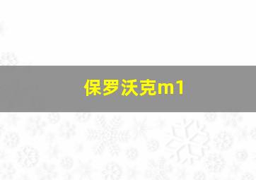 保罗沃克m1