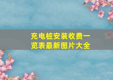 充电桩安装收费一览表最新图片大全