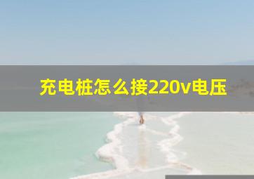 充电桩怎么接220v电压