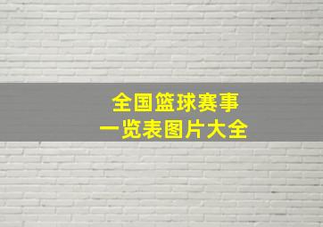 全国篮球赛事一览表图片大全