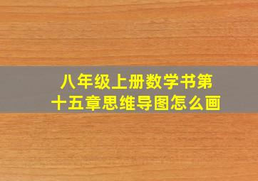 八年级上册数学书第十五章思维导图怎么画