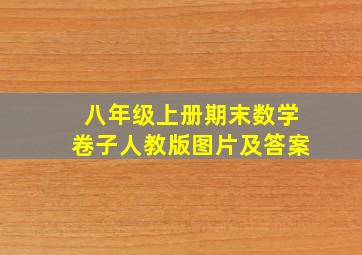 八年级上册期末数学卷子人教版图片及答案