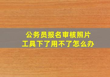 公务员报名审核照片工具下了用不了怎么办