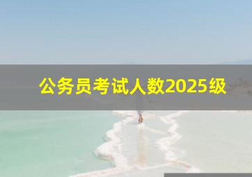 公务员考试人数2025级