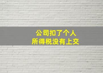 公司扣了个人所得税没有上交