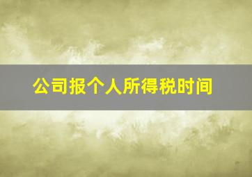 公司报个人所得税时间