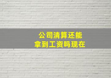 公司清算还能拿到工资吗现在