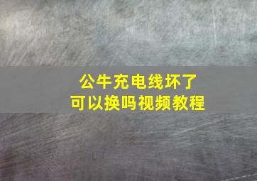 公牛充电线坏了可以换吗视频教程