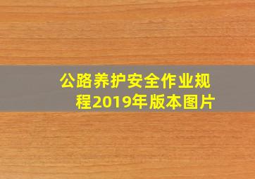 公路养护安全作业规程2019年版本图片