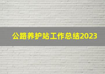 公路养护站工作总结2023