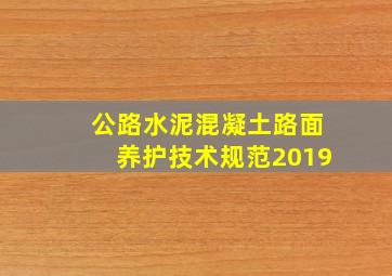 公路水泥混凝土路面养护技术规范2019