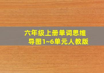 六年级上册单词思维导图1~6单元人教版