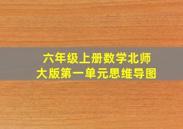 六年级上册数学北师大版第一单元思维导图