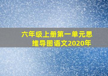 六年级上册第一单元思维导图语文2020年