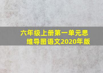 六年级上册第一单元思维导图语文2020年版