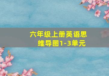 六年级上册英语思维导图1-3单元