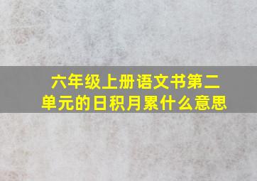 六年级上册语文书第二单元的日积月累什么意思