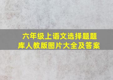 六年级上语文选择题题库人教版图片大全及答案