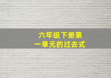 六年级下册第一单元的过去式