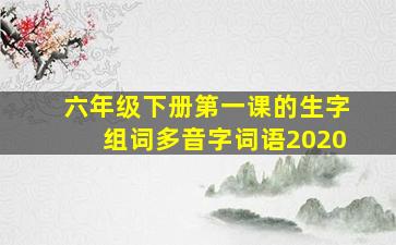 六年级下册第一课的生字组词多音字词语2020