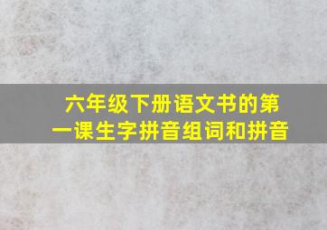 六年级下册语文书的第一课生字拼音组词和拼音