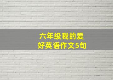 六年级我的爱好英语作文5句