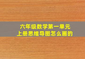 六年级数学第一单元上册思维导图怎么画的