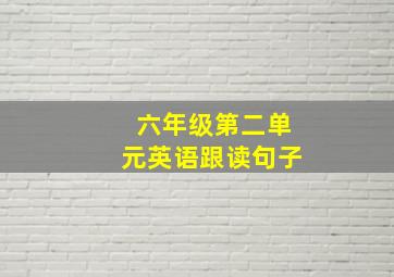 六年级第二单元英语跟读句子