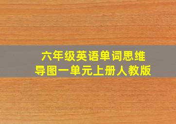 六年级英语单词思维导图一单元上册人教版