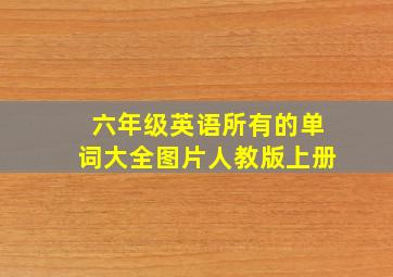 六年级英语所有的单词大全图片人教版上册