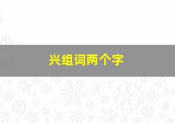 兴组词两个字