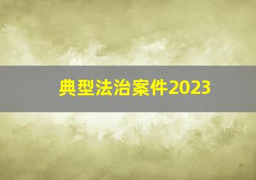 典型法治案件2023