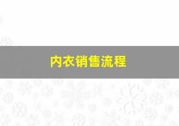 内衣销售流程