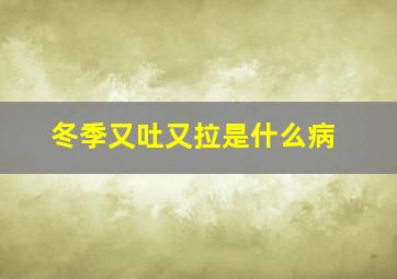 冬季又吐又拉是什么病