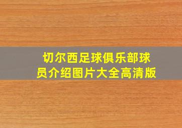 切尔西足球俱乐部球员介绍图片大全高清版