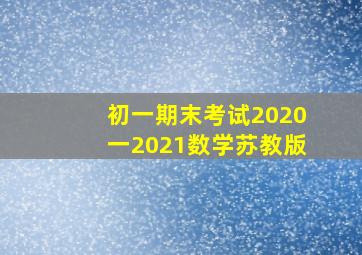 初一期末考试2020一2021数学苏教版