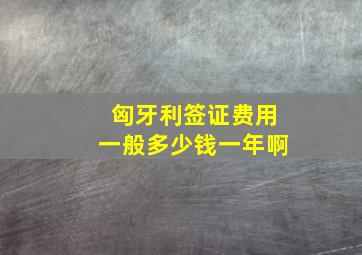 匈牙利签证费用一般多少钱一年啊