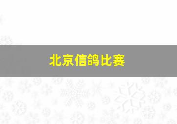 北京信鸽比赛