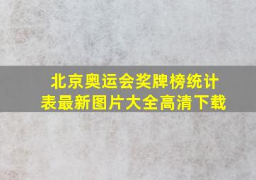 北京奥运会奖牌榜统计表最新图片大全高清下载