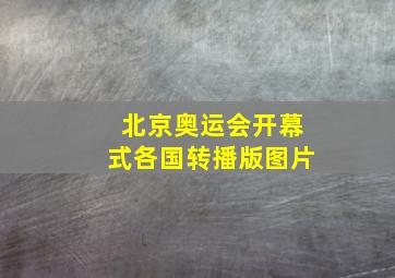 北京奥运会开幕式各国转播版图片