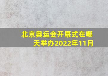 北京奥运会开幕式在哪天举办2022年11月