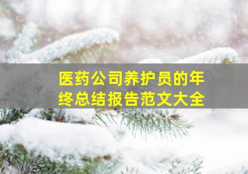 医药公司养护员的年终总结报告范文大全