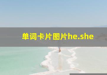 单词卡片图片he.she